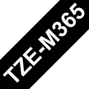 PTOUCH Nastro lam. opaco bianco/nero TZE-M365 PT-D800W/D900W 36mm