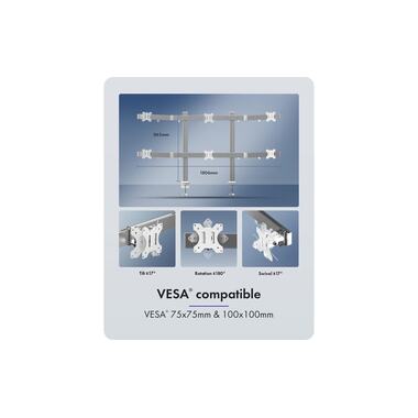 ICY BOX supporto da tavolo IB-MS666-T6 fino a 8 kg – Argento