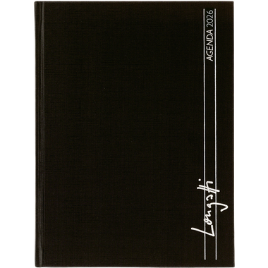 BIELLA Agenda Longatti 2026 812720020026U 1S/2P noir ML 15x20cm