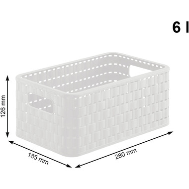 ROTHO Corbeille Country 6lt 1115201023 A5 6lt blanc