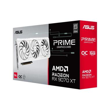 ASUS Graphics Card Prime Radeon RX 9070 XT OC Edition 16GB White