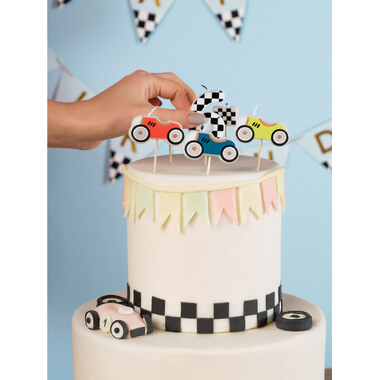 PARTYDECO Bougies d'anniversaire SCS-18 Voitures 5 pièces