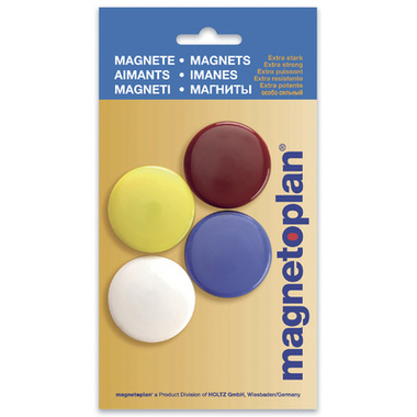 MAGNETOPLAN Signalmagnete 16664 ass. D=40mm 4 Stk.
