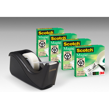 SCOTCH Tischabroller schwarz C60-BK4 inkl. 4 Magic Tape 19mmx33m