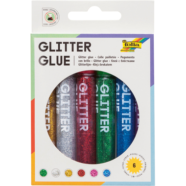 FOLIA Glitter Glue 570 6 Stück
