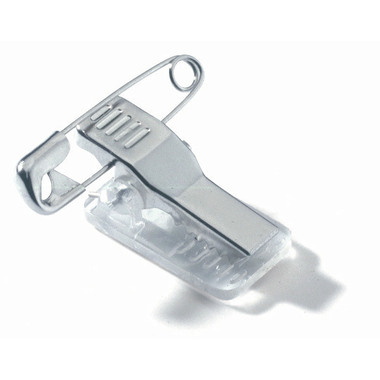 DURABLE Badge avec pince combiné 812119 transp.,acryl.,40x75mm 25 pcs.