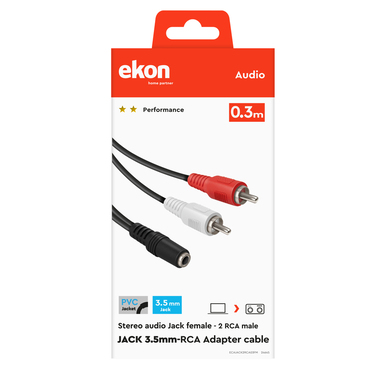 Audiokabel Klinke 3,5 mm und RCA | Ekon
