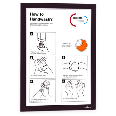 DURABLE Dossier Duraframe 487201 nero, autoadesivo 2 pezzi