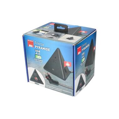 Max Hauri Steckdosenleiste Pyramide, Schwarz 2x T13, USB A+C 18W