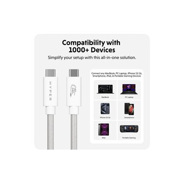 HYPER Câble USB4 Performance USB-C - USB-C 1.2 m
