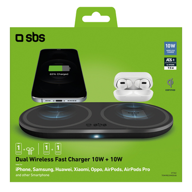 Basetta wireless per smartphone e AirPods