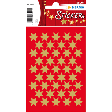 HERMA Sticker Sterne 14mm 3903 gold 195 Stück/3 Blatt