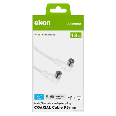Câble coaxial avec connecteurs coudés | Ekon