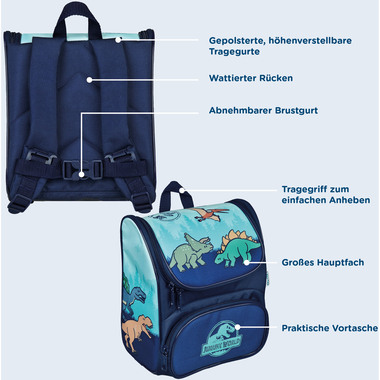 SCOOLI Zaino per l'asilo Cutie JUSU8243 Jurassic World