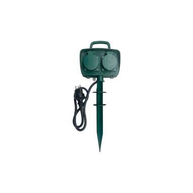 Elbro socket ground spike 4x T13, 3 m, IP55, green