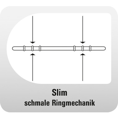 CHRONOPLAN Standard Einst. Slim 50107Z.26 Finta pelle nero A5