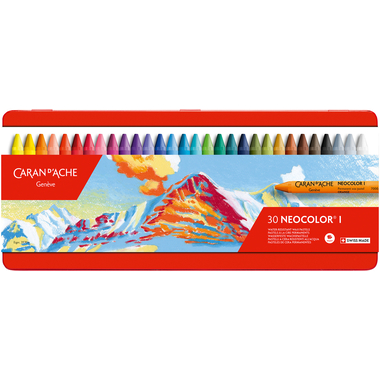 CARAN D'ACHE Wachsmalkreide Neocolor 1 7000.330 30 Farben Metallbox