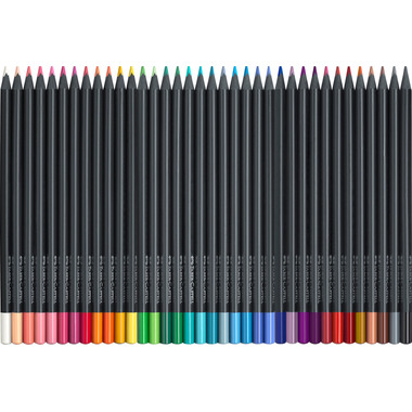 FABER-CASTELL Farbstifte Black Edition 116436 neon Farben ass. 36 Stück