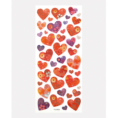 FOLIA Glitzer-Sticker 1410 Sweet Decor 5 Blatt/274 Stück