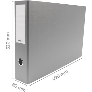 BIELLA Ordner 8cm 12035800U grau A3 quer