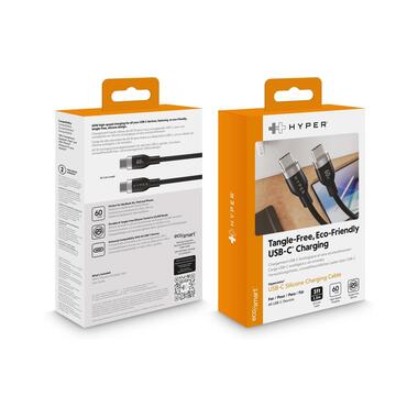 HYPER Câble chargeur USB Silicone USB-C - USB-C 1.5 m