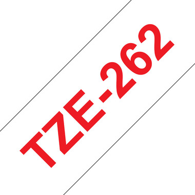 PTOUCH Nastro, plastific.rosso/bianco TZe-262 PT-3600 36 mm