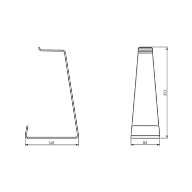 Multibrackets headphone stand silver