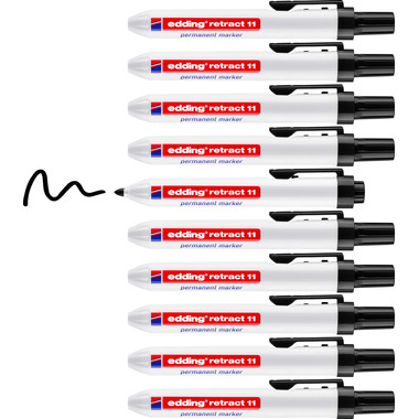 EDDING Permanent Marker 11 1,5-3mm 11-1 nero