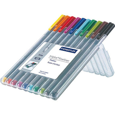 STAEDTLER Fineliner triplus 334 0,3mm 334 SB10 10 colori ass.