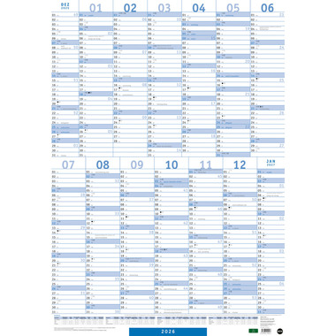 HEYE Pianificatore blu 2026 21068+26 1A/1P TE 68x98cm