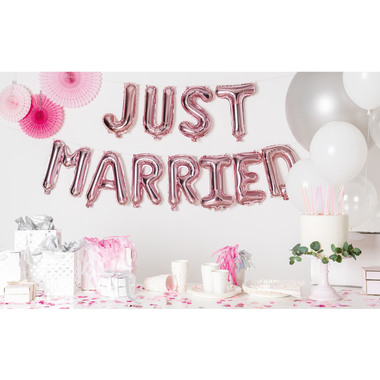RICO DESIGN Ballon aluminium 36cm, 11 pcs. 81000.02.42 Just Married rose