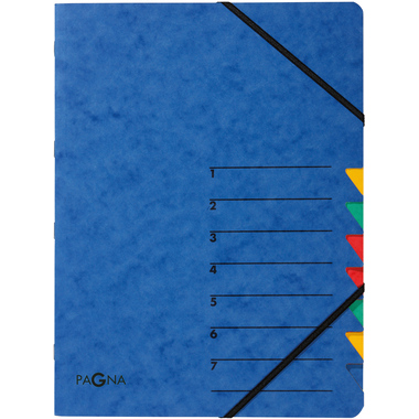 PAGNA Fächermappe EASY A4 24061-02 blau 7 Fächer