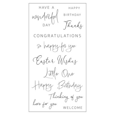 SIZZIX Stempel 666519 Daily Sentiments 13 Stück