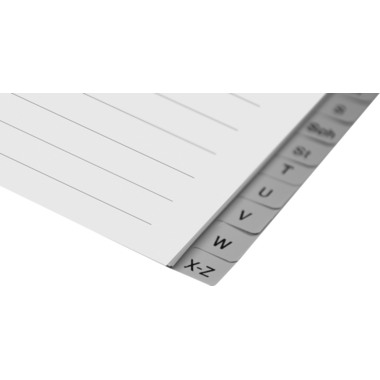 BIELLA Register PP A4 47142400U grau A-Z 24-teilig