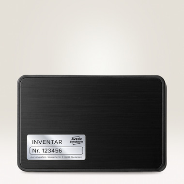 AVERY ZWECKFORM Typenschild-Labels 25,4x10mm L6008-20 silber, Laser 3780 St./20 Bl.