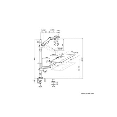 NEOMOUNTS Monitor-Standfuss DS90-325BL1 Schwarz