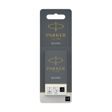 PARKER Tintenpatrone Quink 1950402 schwarz, 5 pezzi
