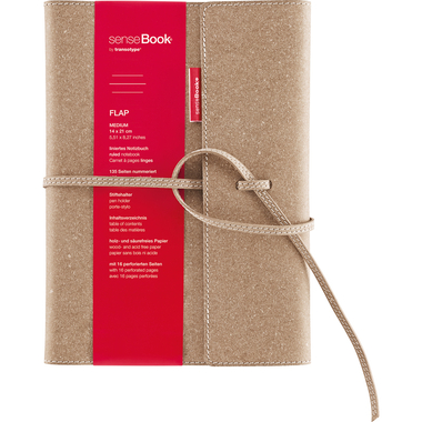 TRANSOTYPE senseBook FLAP A5 75010500 neutro, M, 135 fogli beige