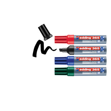 EDDING Whiteboard Marker 365 2-7mm 365-E4 schwarz,rot,blau,grün 4 Stk.