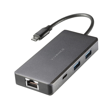 Hub USB-C 6 en 1, HDMI 4K, RJ45, Thunderbolt 3 | Vivanco