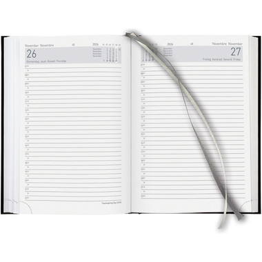 BIELLA Geschäftsagenda Executive 2026 806510020026U 1T/1S schwarz ML 14.5x20.5cm