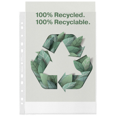LEITZ Sichtmappen PP Recycle A4 627493 transparent, 70my 100 Stück