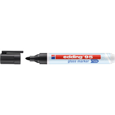 EDDING marcatore di vetro 95 95-001 nero