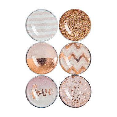 I AM CREATIVE Aimant Love Let`s Organize 4035.6 Verre, 3x1cm 6 pièces