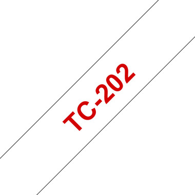 PTOUCH Nastro, plastific.rosso/bianco TC-202 PT-3000 12 mm
