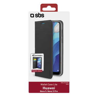Book-style case with card holder pockets for Huawei Nova 5, Nova 5 Pro