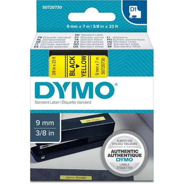 DYMO Nastro D1 nero/giallo S0720730 9mm/7m