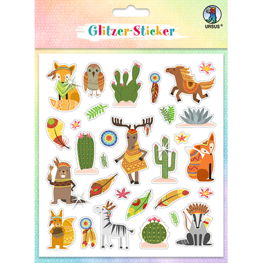 URSUS Glitzer-Sticker FUN Mot. 04 59540004F 156 sticker