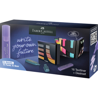 FABER-CASTELL Textmarker TL 46 254603 Deskset 16 pezzi