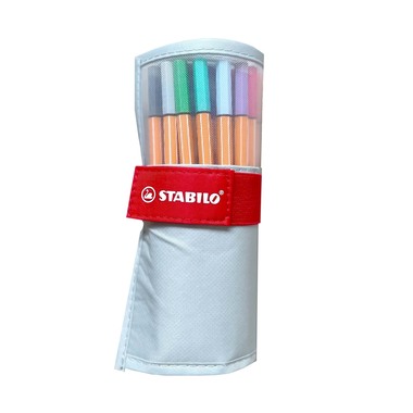 STABILO Rollerset point 88 0.4mm 8825-08-03CH 25 Farben ass. pastellgrau
